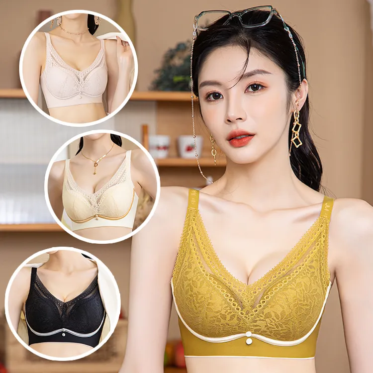 JM/中脉乳胶杯无钢圈上托健康能量女士内衣买一送一5589