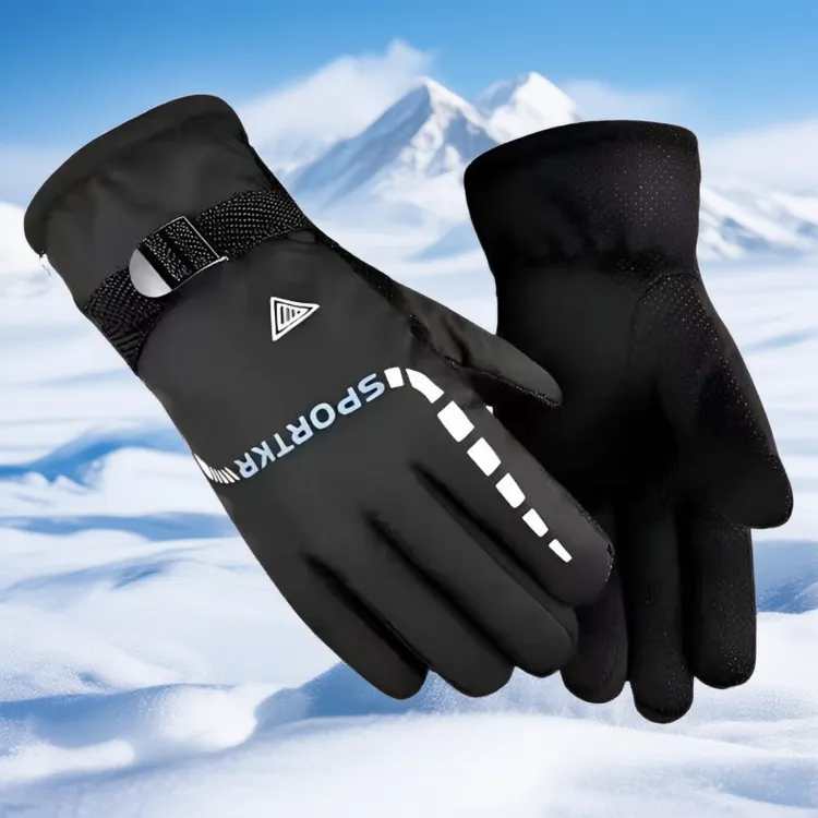 电动车保暖手套男士大码加绒加宽加大防寒滑雪手套冬天户外暖手套