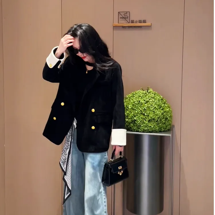 2025韩版外套女士小西装秋冬款宽松气质高级感显瘦小个子外套2869