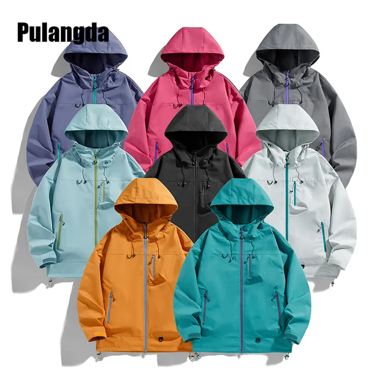 普朗达春秋季新款工装简约连帽百搭潮流时尚帅气男士青年夹克外套