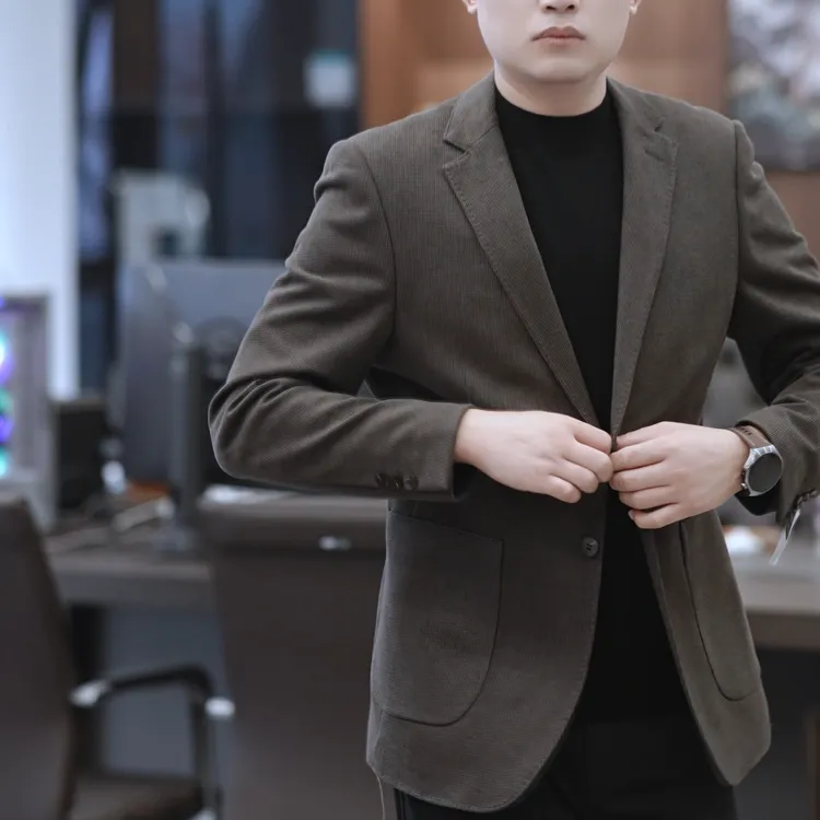 老爷车【千鸟格2代】秋季新款高档西装保暖春秋西服男装商务外套