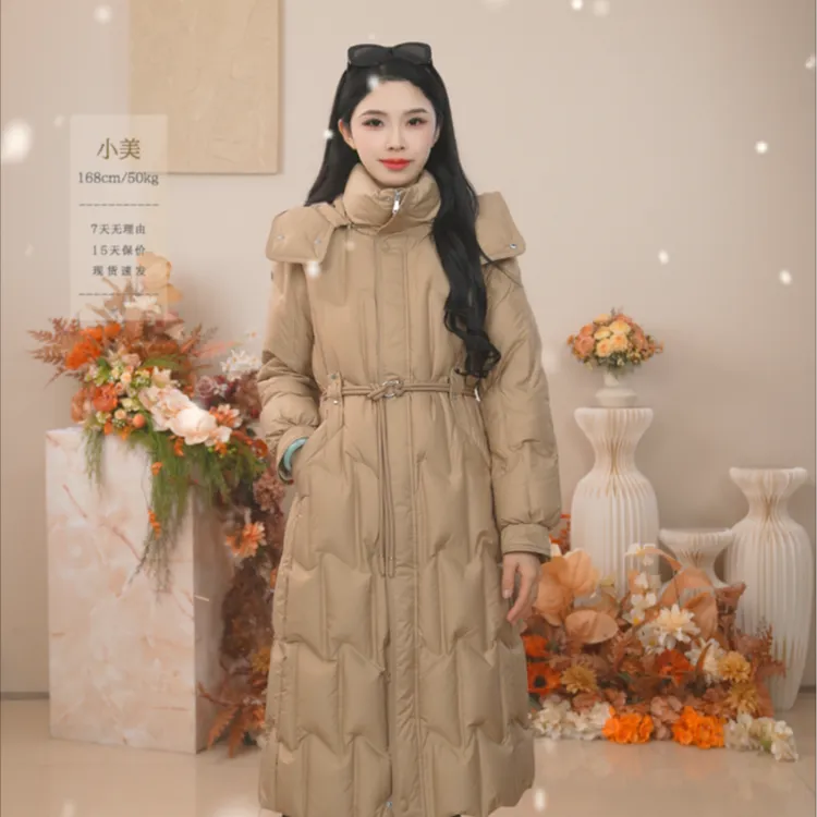 商场同款JZ玖姿雅丹风休闲收腰鸭绒羽绒女冬季新款JWED03102