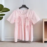 大码女装短袖T恤女240斤胖妹妹显瘦款上衣减龄洋气遮肚子遮肉夏季