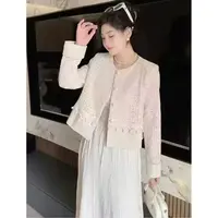 秋冬上新羊毛小香风长袖轻奢气质女式外套25DAK1213