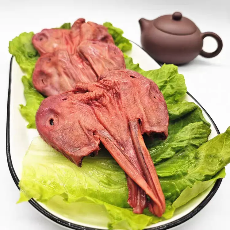 温州特产初旭生鸭下巴酱鸭头鸭唇带鸭舌 烧烤专用500g克包邮