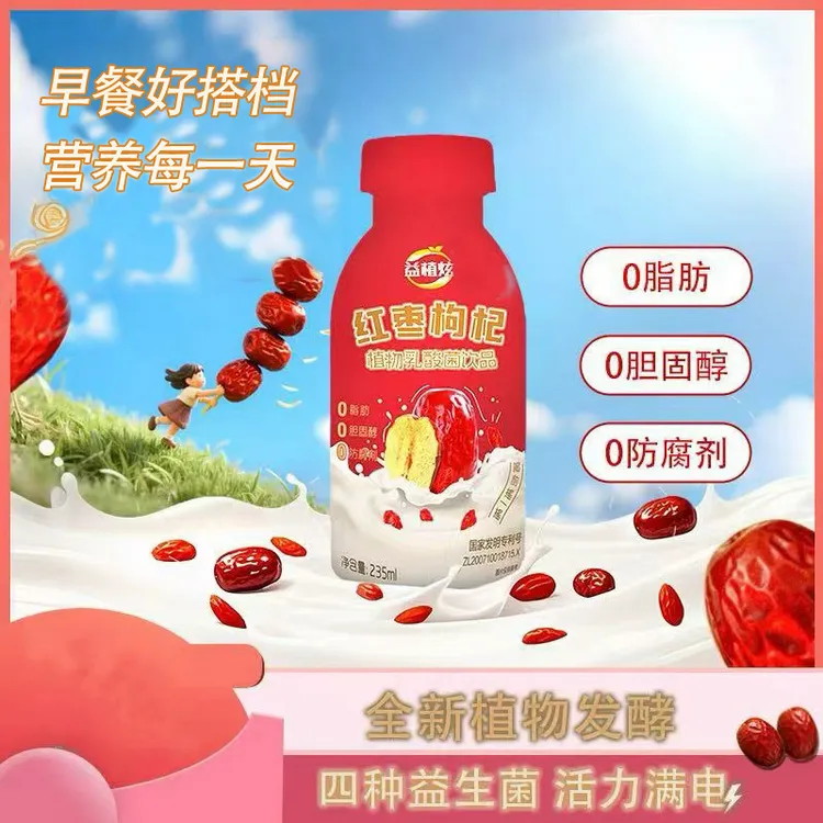 【达人专属】植物发酵红枣枸杞乳酸菌饮料0脂肪上班充饥营养饮品