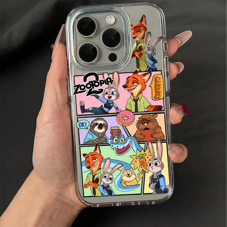 动物城朱迪尼克适用于苹果iPhone17pro/16小米华为透明太空壳防摔