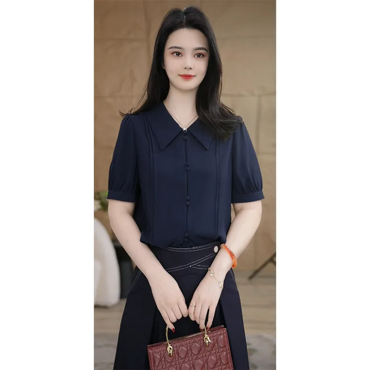 【杨杨专属】夏款气质休闲时尚衬衫设计感百搭流光风8492229双色