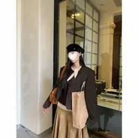 韩系时尚简约百搭复古气质美拉德休闲短外套D960