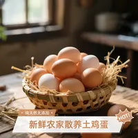 20枚鲜鸡蛋非大号土鸡蛋农家散养鲜鸡蛋谷物喂养土鸡蛋40g/枚左右