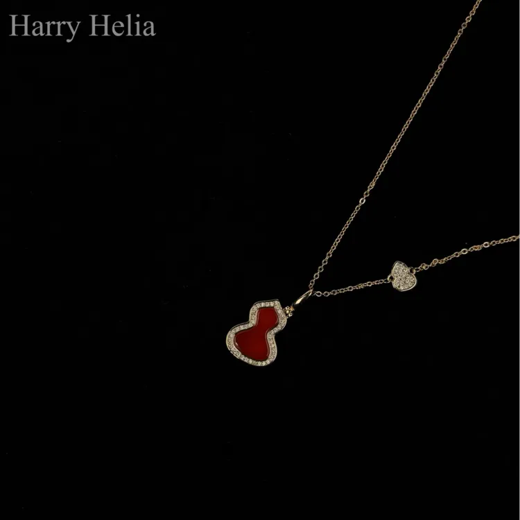 铜合金项链 （红葫芦）设计师款红色气质百搭高级感国风葫芦项链