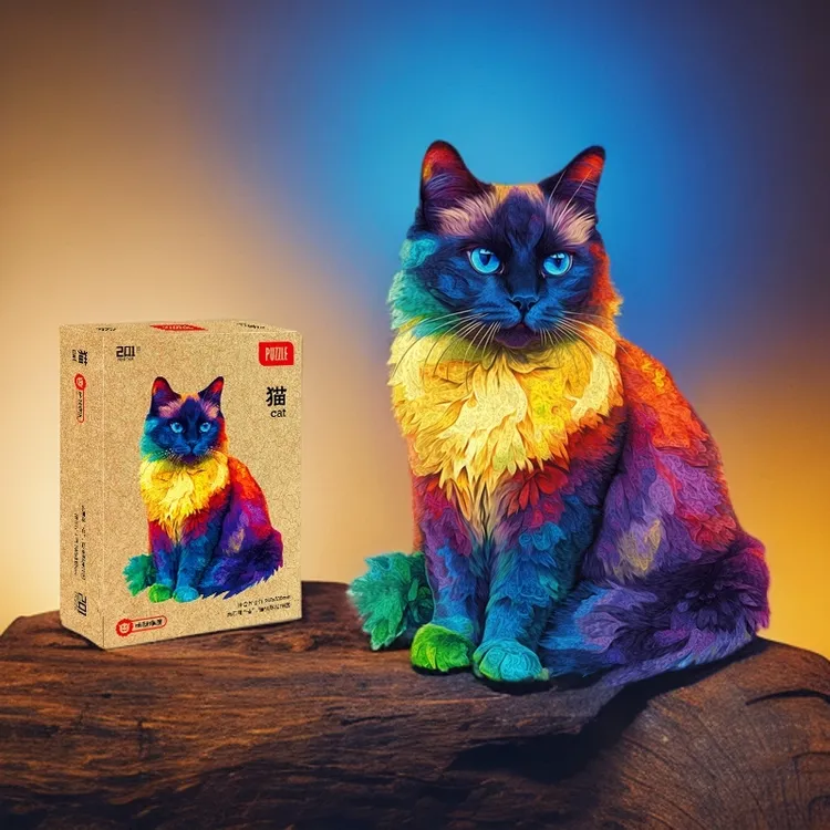 2025新款不规则木制拼图异形动物木质艺术玩具亚克力拼图儿童礼物