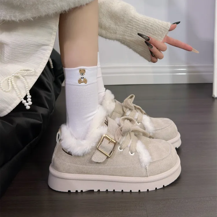 回力雪地靴女2025新款冬季加绒加厚保暖棉鞋厚底大头面包鞋子女
