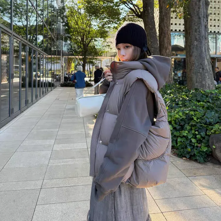 【大冰冰专属】LUOXUE保真95绒 云朵感泡芙羽绒服 95白鸭绒时尚百搭立领马甲新款