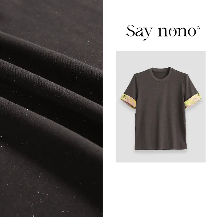 懒猫nono│Saynono 新中式国风纯色圆领短袖T恤/XXGT35792