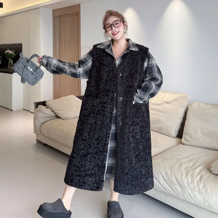 媛子大码秋冬新款马甲洋气百搭高级感韩版加厚通勤气质时尚马夹