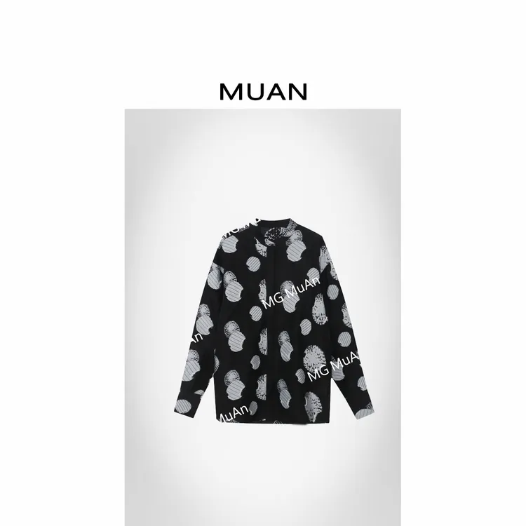 木岸MUAN：《波普衬衫》“艺术系列”定制撞色印花高级衬衫女DS-9111