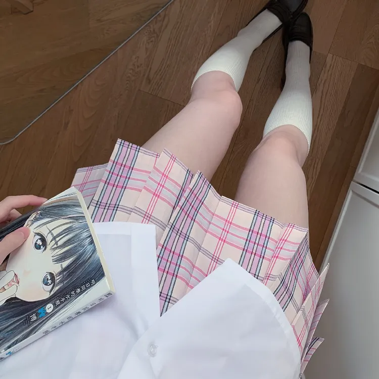 魔豆HOUSE【美神降临】原创正版jk格裙百褶裙校供感学生制服半身裙