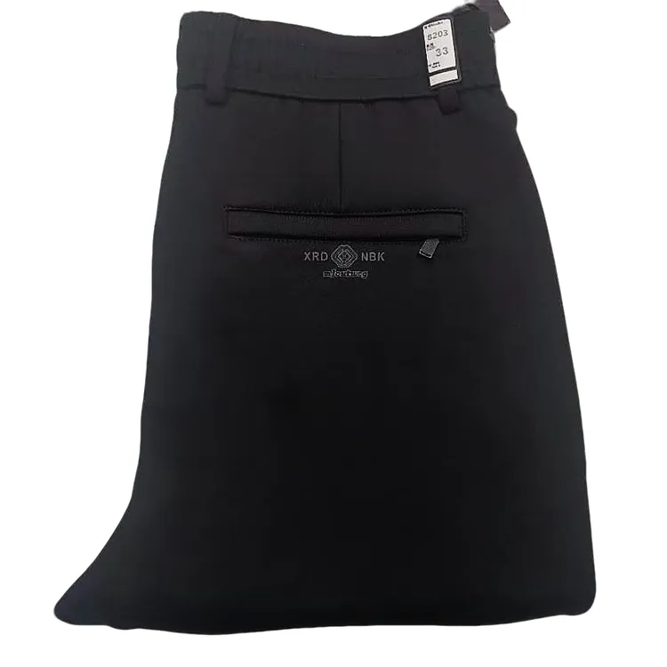 【8203】加绒男士松紧腰商务休闲裤弹力