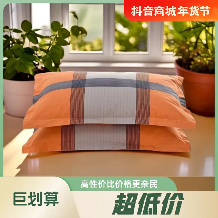 处理清仓一对装单枕头套枕芯外套简约枕套学生宿舍福利秒杀 100件