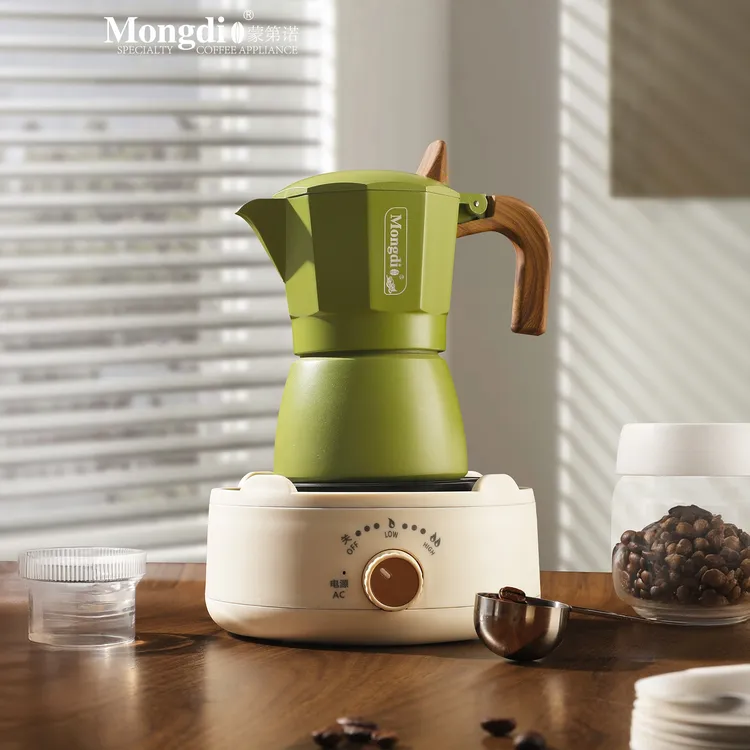 Mongdio双阀摩卡壶煮咖啡壶家用意式浓缩咖啡机摩卡咖啡壶套装