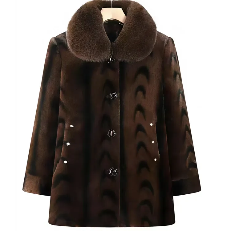 12101-新款妈妈冬装外套冬季中老年人新款保暖大外套奶奶【王盛】