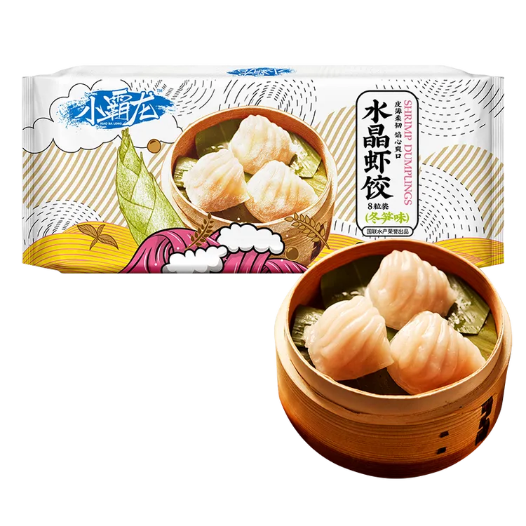 小霸龙水晶虾饺皇港式早茶点心早餐半成品粤式6袋48只冬笋味