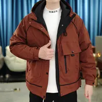 2025冬季男士休闲连帽工装时尚外套百搭夹棉夹克2532