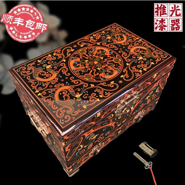 平遥推光漆器 伴手礼经典汉纹漆新娘必备高档精致送礼中式订婚