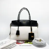 99新 Prada/普拉达 vv/拼色手提包/单肩包/47902