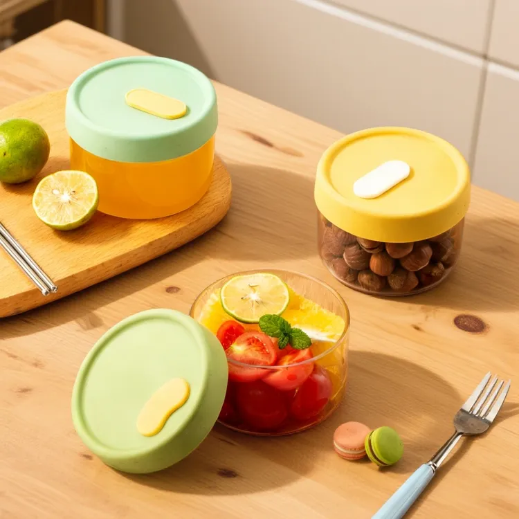 高硼硅耐高温玻璃碗硅胶盖可微波炉加热宝宝辅食盒汤碗便当保鲜盒