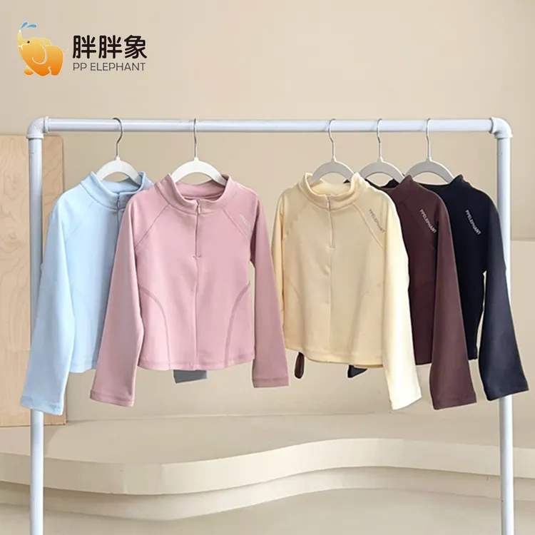 【胖胖象】女童高织长袖T恤2025轻薄修身运动秋季圆领长袖T恤Q01