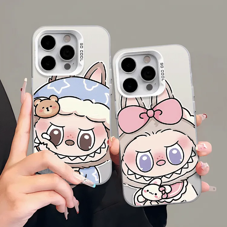 labubu拉布布手机壳适用苹果16华为oppo荣耀小米15vivo红米镭射硬