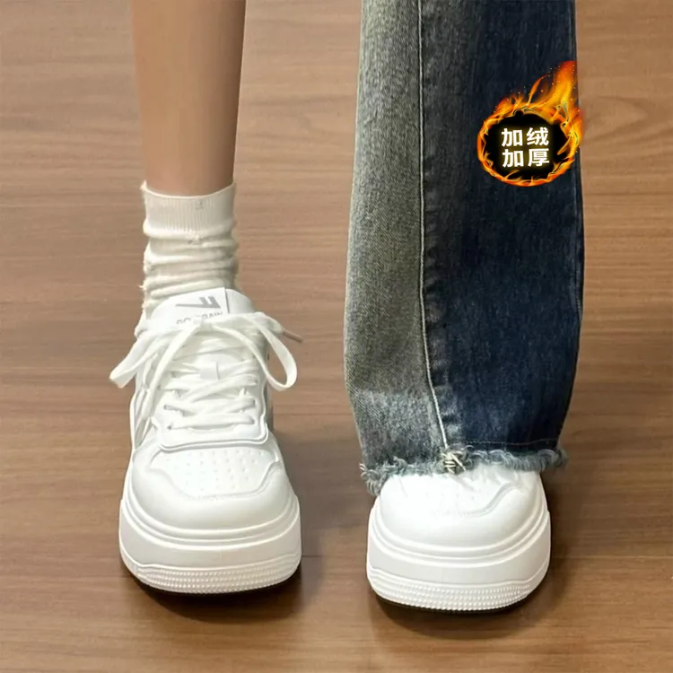 回力厚底小白鞋女2025秋季正品爆款超火简约女鞋学生百搭保暖鞋子