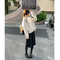 【芳龄F.LING】点雪 加厚款长袖针织洋气慵懒风FL01464
