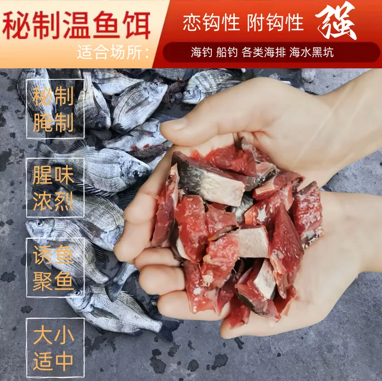 姑鱼饵秘制海鱼温鱼肉沙丁鱼饵雕科类乌头鱼石斑类矶钓筏钓万能饵
