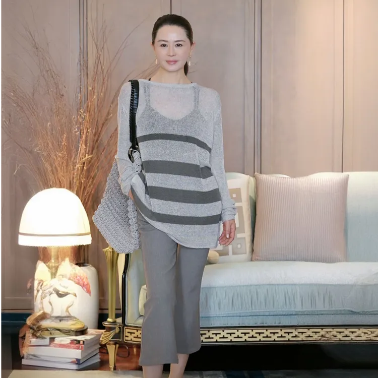 璇之恋·王璇·品味条纹衫（微透）·王璇原创设计