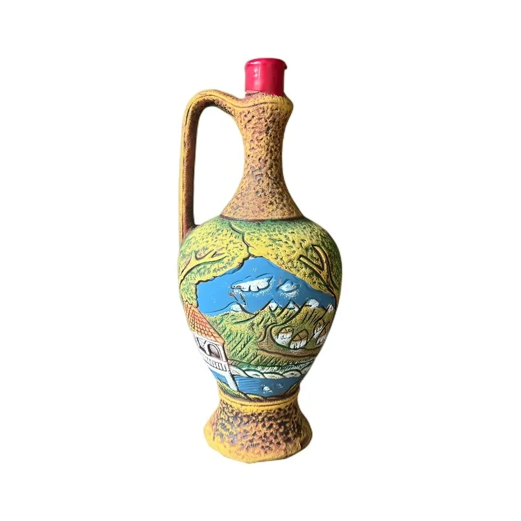 【格鲁吉亚原瓶进口】陶瓷，彩陶萨别拉维干红葡萄酒