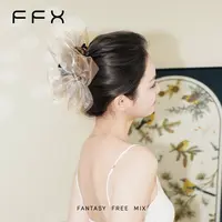 FFX【墨羽仙踪】高级优雅质感头包脸抓夹