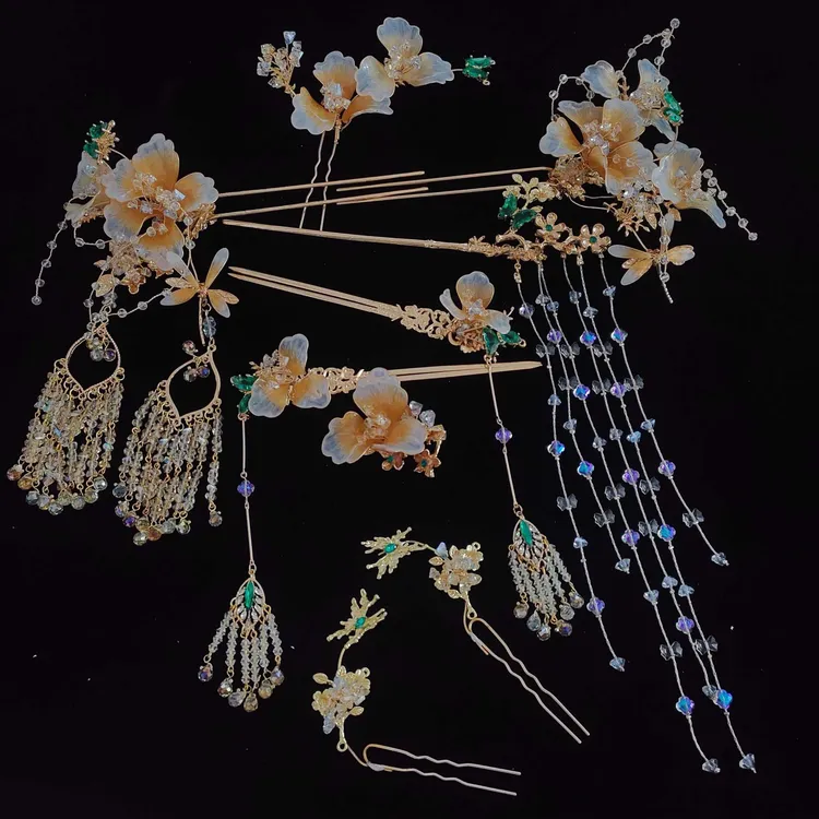 合金婚庆饰品 2025新款百搭中式新娘饰品（无耳饰）368