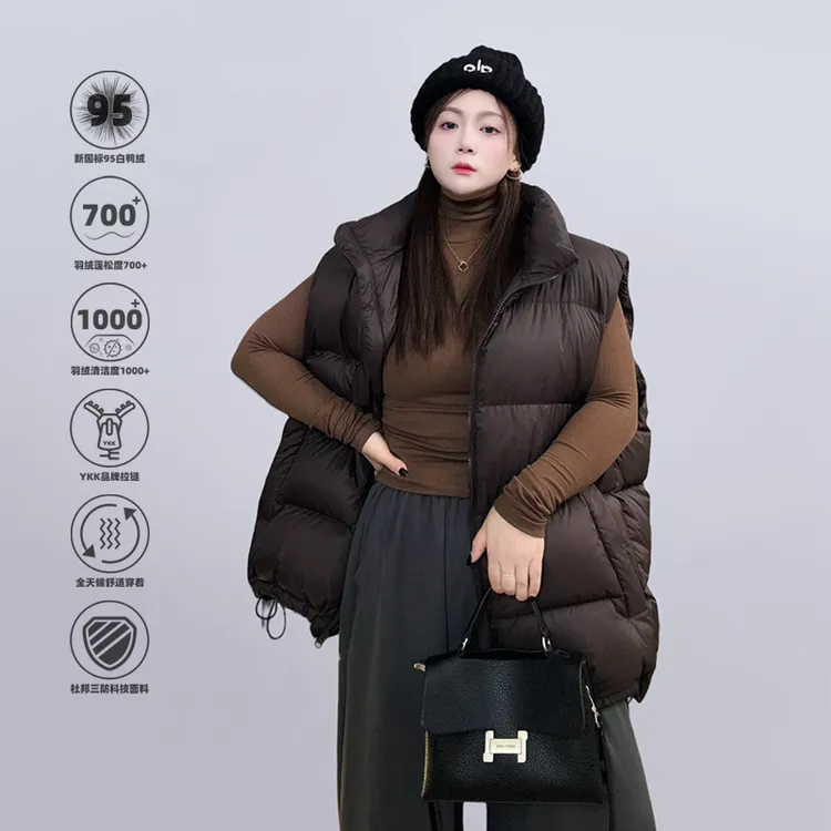 喜空/UCUB95%白鸭绒大码羽绒服女保暖280斤立领加厚大码女装