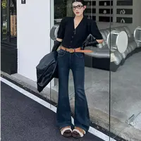 G小码裤长103    0828-2【海棠雾】加绒喇叭裤