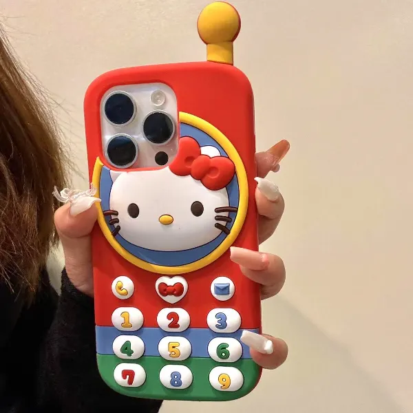 凯蒂猫大哥大适用苹果16PRO手机壳iPhone15硅胶14/13/12/11新款xr