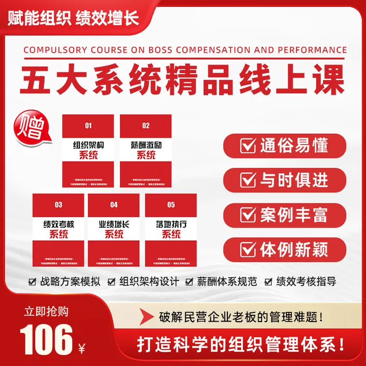 【2025新款】企业管理薪酬绩效五大系统通用范本表格赠视频课