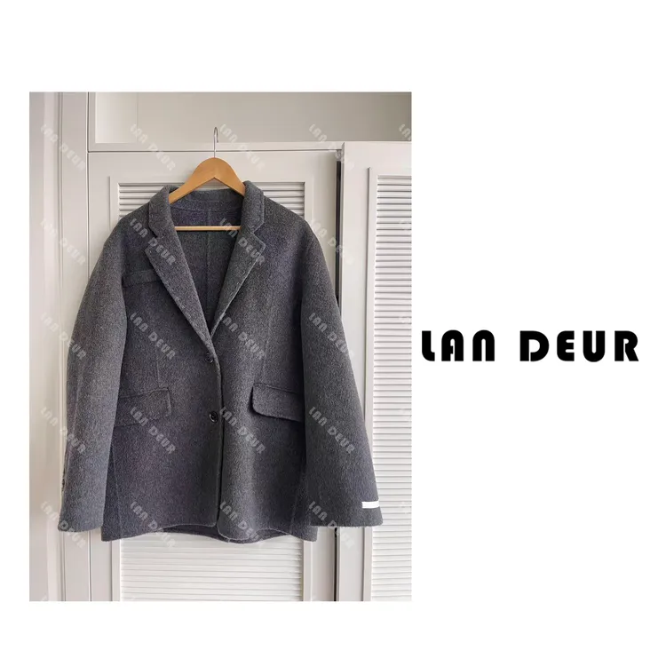 JIUJIU【初雪刊本】绵羊毛+山羊绒通勤百搭简约纯色毛呢外套上衣女