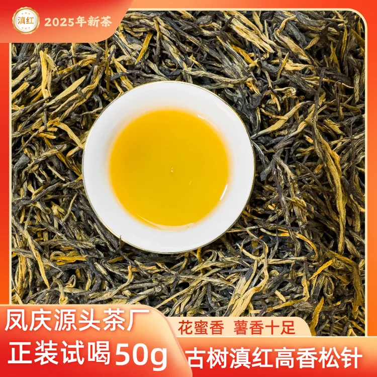 【滇红•一叶松针】2025年春茶（古树）正宗云南凤庆高山红茶 蜜薯香