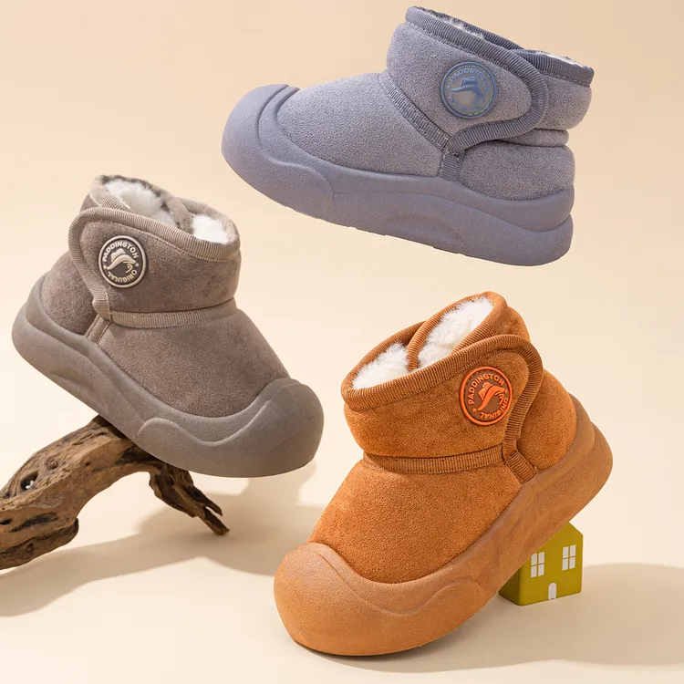 正品帕丁顿熊儿童雪地靴男童加厚防滑女童短靴加绒保暖宝宝冬季鞋