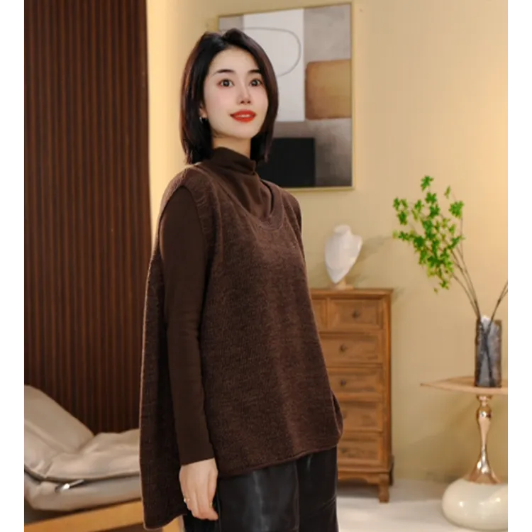 BEIJU 2025新款时尚气质百搭显瘦轻奢洋气设计感针织马甲女5325