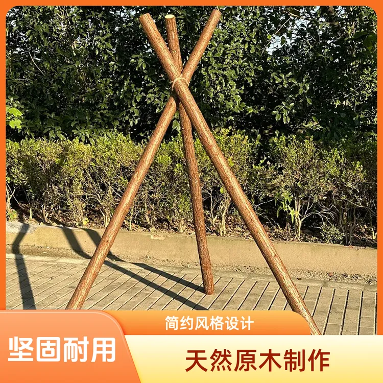 户外露营吊锅三角木架子氛围装饰野营支撑旗帜架门头拱门花艺路引