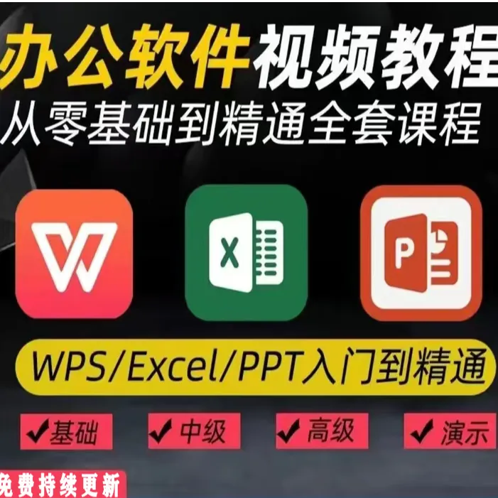 从零基础到精通Word-WPS-Excel-PPT函数/数据透视表-详细视频教程